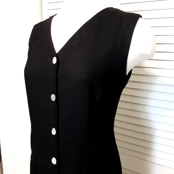 Worthington Linen Dress with Abalone Shell Buttons - Picture 5 of 16